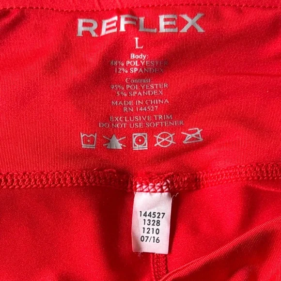 REFLEX Large sporty tights, red m black grey and mesh Colorblock Leggings - Picture 10 of 10